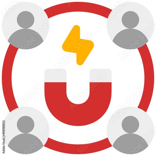 inbound marketing flat icon