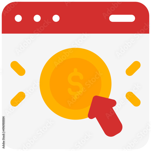 pay per click flat icon