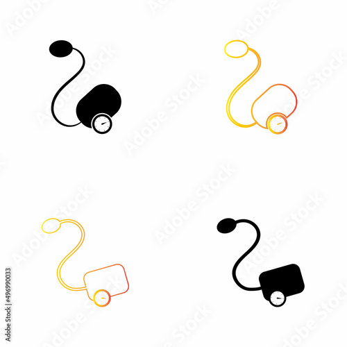 Medical mechanical tonometer set icon vector