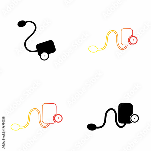 Medical mechanical tonometer set icon vector