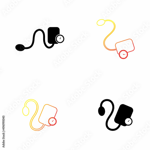 Medical mechanical tonometer set icon vector