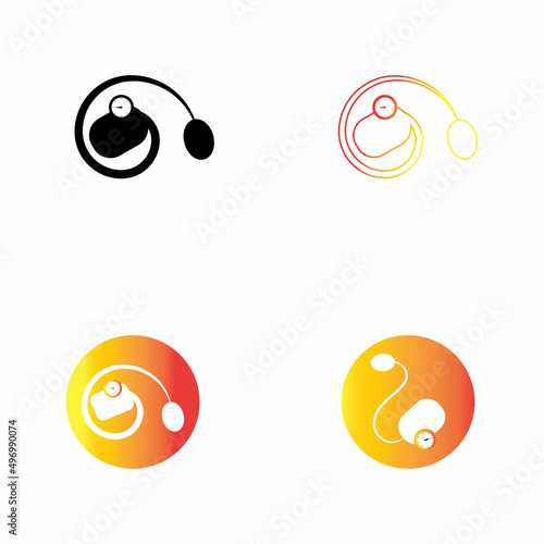 Medical mechanical tonometer set icon vector