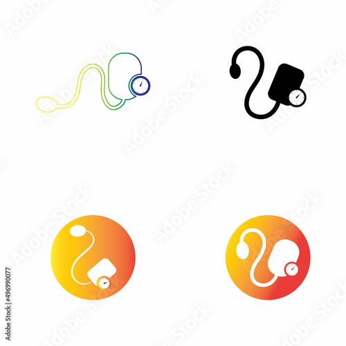 Medical mechanical tonometer set icon vector