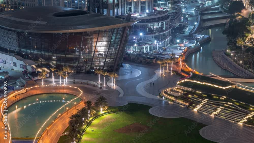 Dubai Opera located in Downtown is the radiant centre of culture and arts in Dubai night timelapse Dubai Opera located in Downtown is the radiant centre of culture and arts in Dubai night timelapse