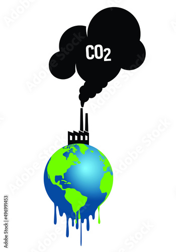 Global warming, save planet earth concept illustration.