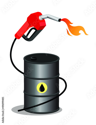 Petrol, Diesel price rises concept illustration, oil price hike in India