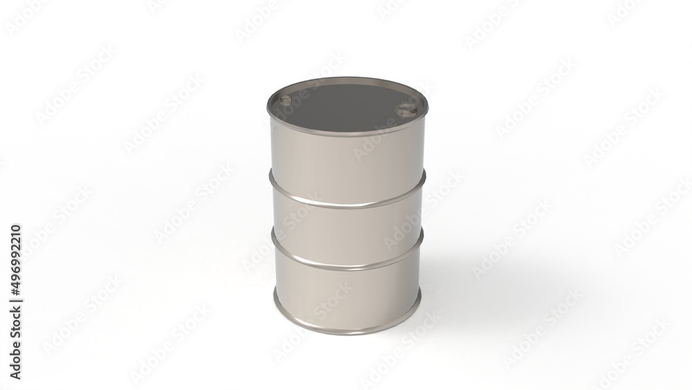 Old Metal Barrel render on a white background. 3D rendering Old Metal Barrel render on a white background. 3D rendering