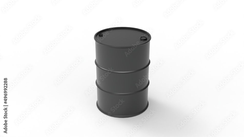 Old Metal Barrel render on a white background. 3D rendering Old Metal Barrel render on a white background. 3D rendering