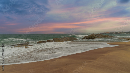 Fototapeta Naklejka Na Ścianę i Meble -  beautiful sunset over the Indian Ocean Sri Lanka