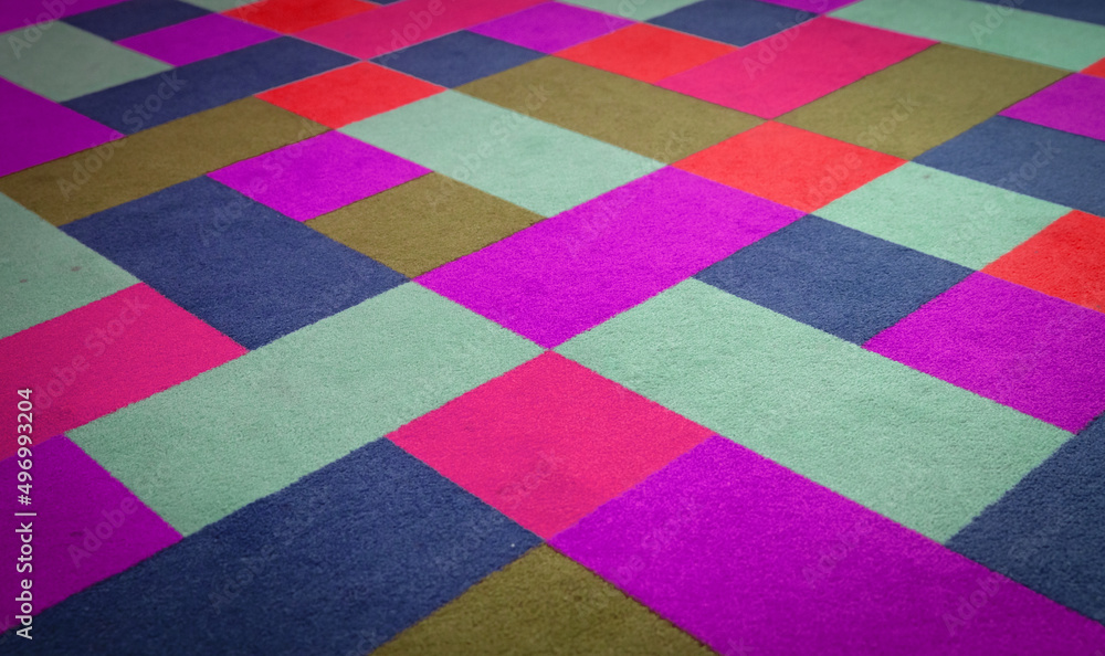 Fototapeta premium Bright colorful carpet on the floor