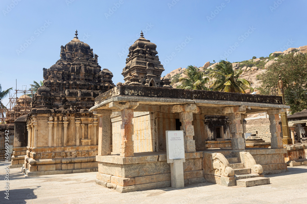 Side View of Subhrahmanya Temple, Avani, Kolar, Karnataka, India