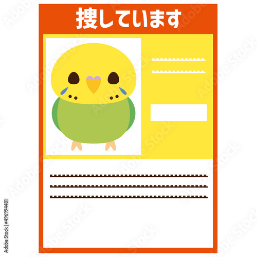 ペット迷子　捜索　張り紙