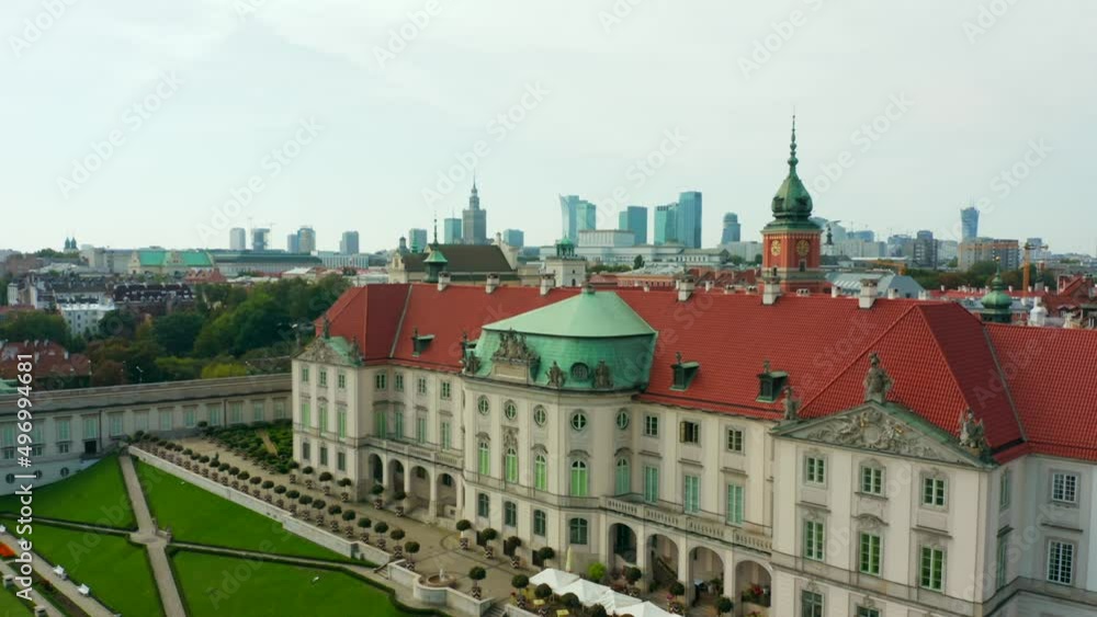 Aerial view of the old town in Warsaw, Poland. Aerial view of the old town in Warsaw, Poland.