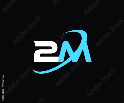 2M Letter Vector design, 2M logo photo