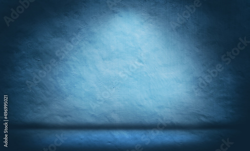Dark abstract wall and gradient studio room interior texture for display products wall background.