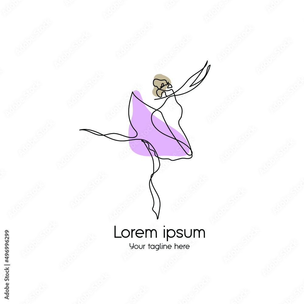 Ballerina Dance line art design Ballerina Dance line art design