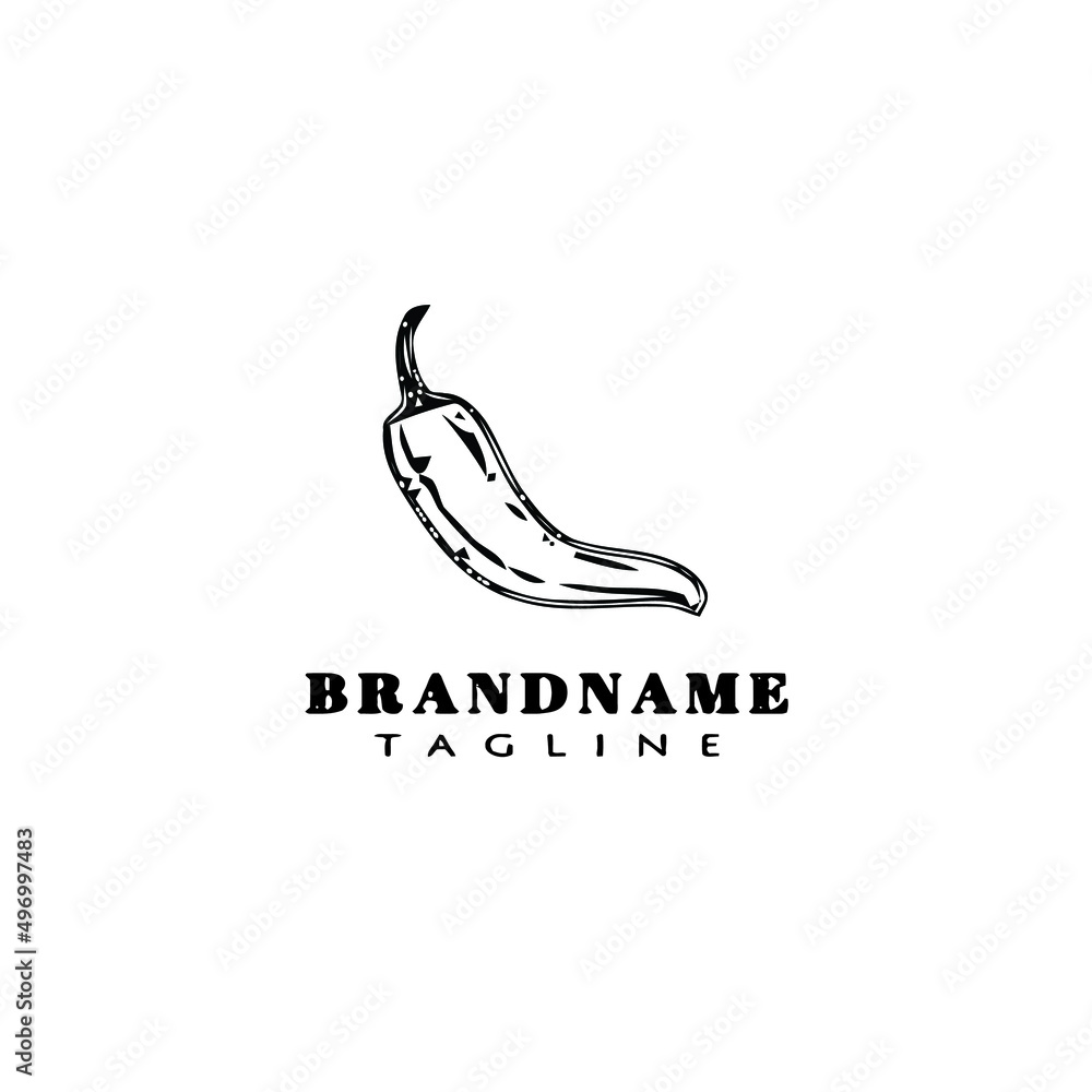 chili logo cartoon icon design template black vector illustration chili logo cartoon icon design template black vector illustration