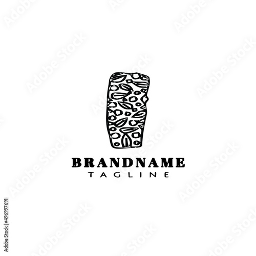 granola bar logo icon cartoon design template vector illustration