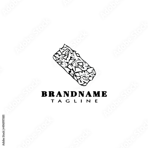 granola bar logo icon cartoon design template vector illustration