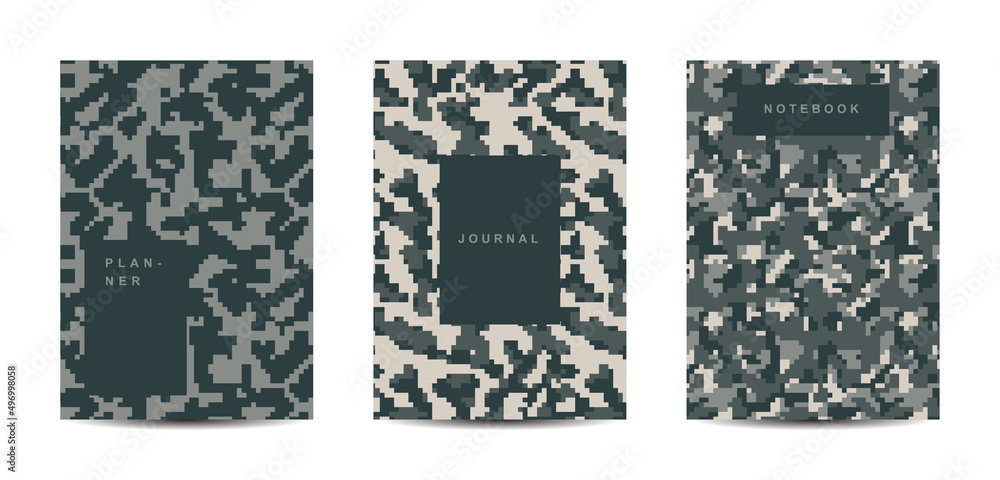 Military and army camouflage abstract cover notebook