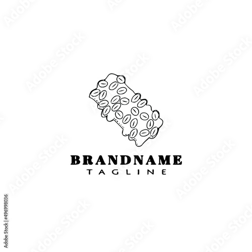 granola bar logo icon cartoon design template vector illustration