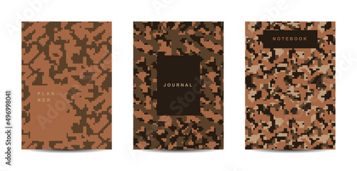 Military and army camouflage abstract cover notebook