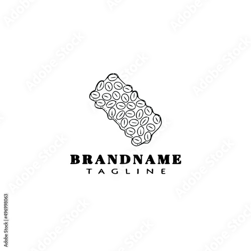 granola bar logo icon cartoon design template vector illustration