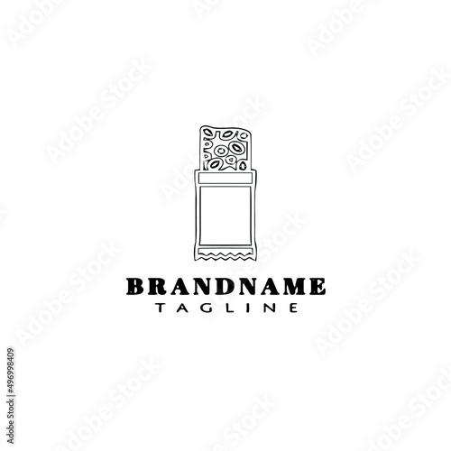 granola bar logo icon cartoon design template vector illustration