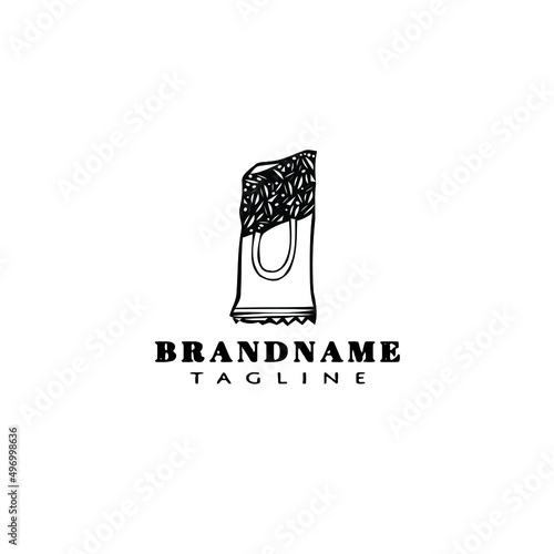 granola bar logo icon cartoon design template vector illustration