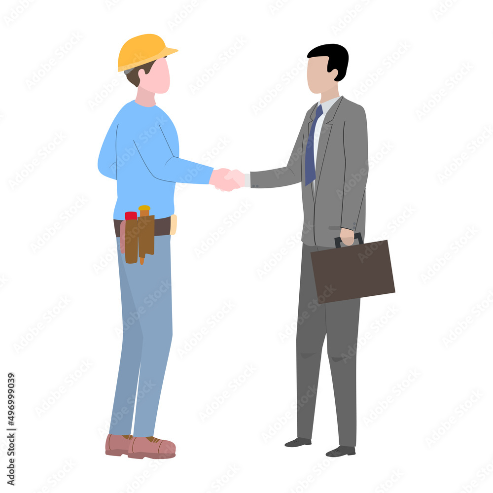 Construction Engineering Industrial Workers Project Manager.Flat design vector characters.Illustration. Construction Engineering Industrial Workers Project Manager.Flat design vector characters.Illustration.