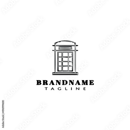 Fotografie British police box or public call logo icon design template vector