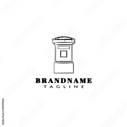 Obraz na plátně British police box or public call logo icon design template cute illustration