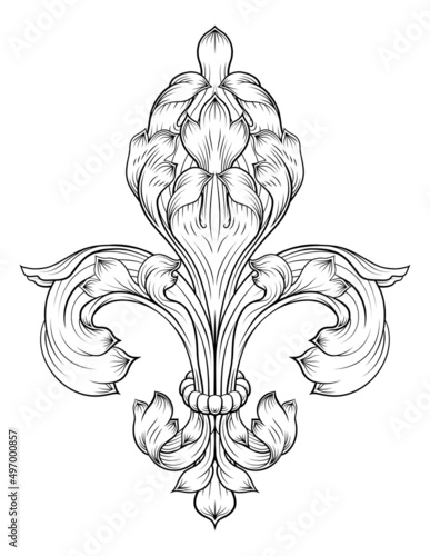 Fleur De Lis Lily Lys Flower Royal Heraldic Symbol