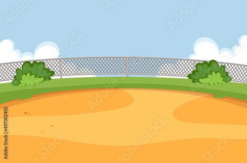 Empty yard outdoor scene
