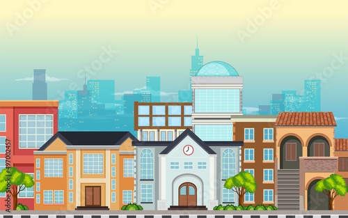 City building view at daytime