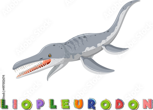 Dinosaur wordcard for liopleurodon