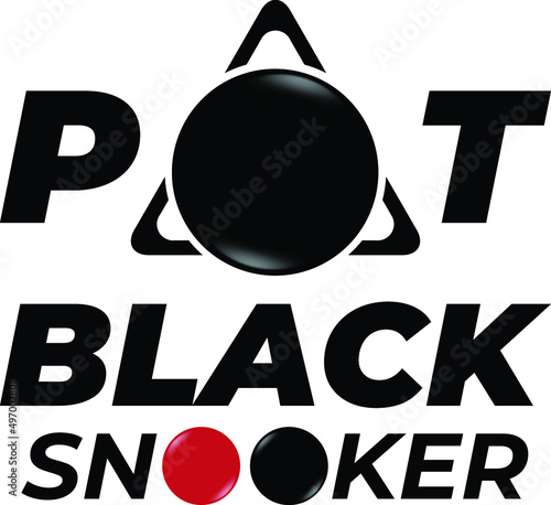 Pot Black Snooker Logo Concept Design
