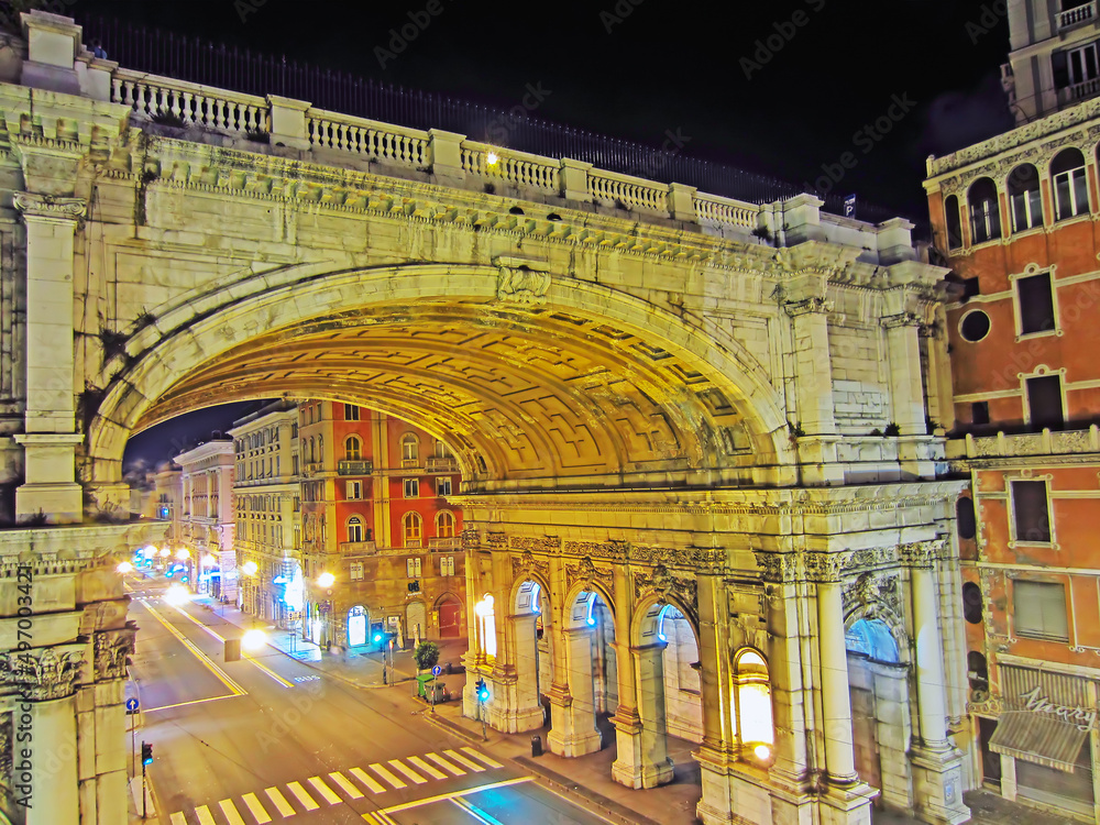 Monumental Bridge in Genoa, Italy