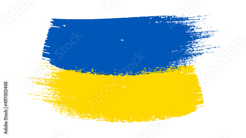 Ukrainian national flag in grunge style