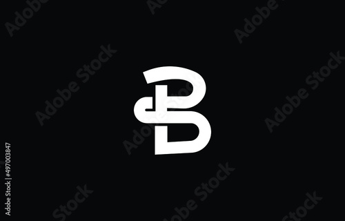 Curvy B Modern and unique initials logo design