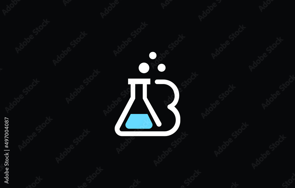 Science Lab Letter B Modern and unique initials logo design Science Lab Letter B Modern and unique initials logo design
