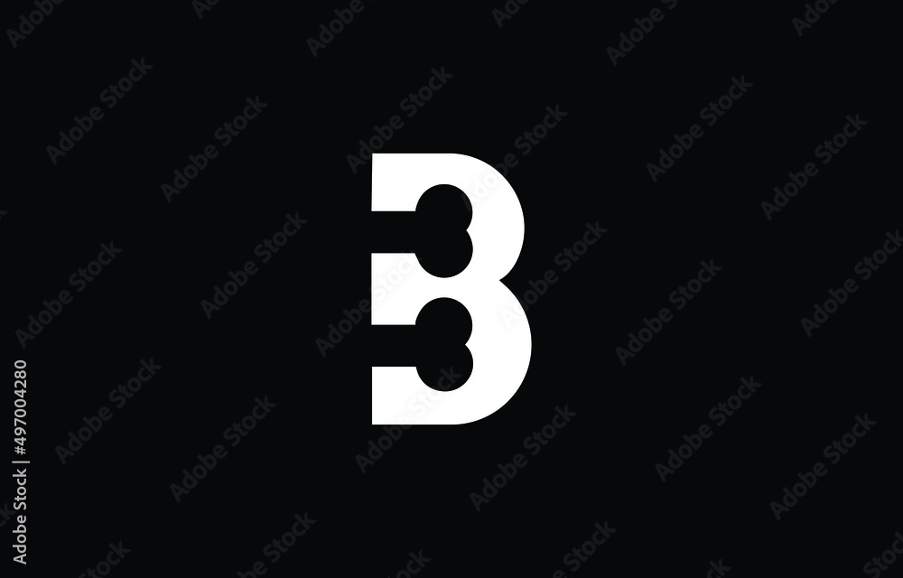 Pet Bone Letter B Modern and unique initials logo design Pet Bone Letter B Modern and unique initials logo design