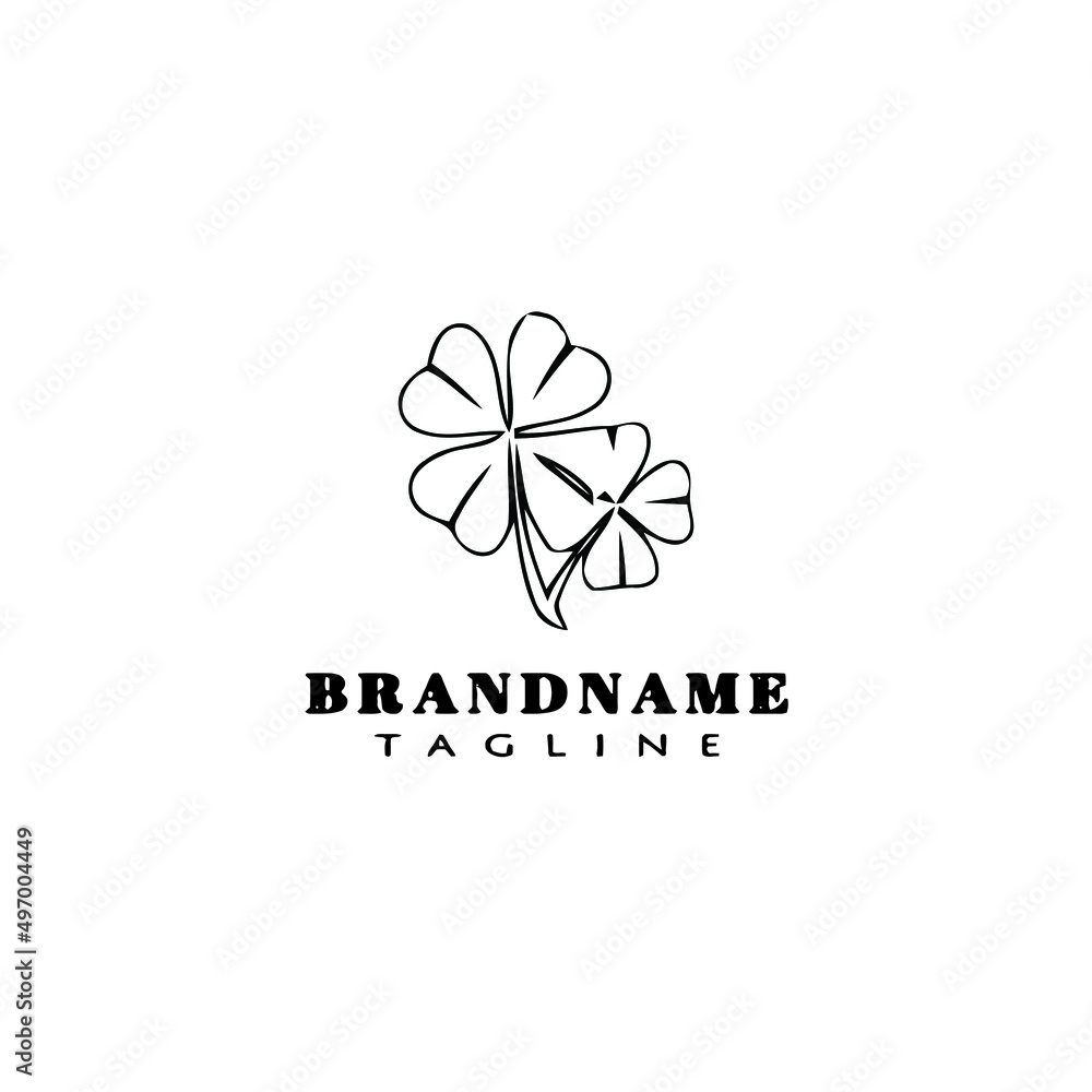 flower with leaves logo cartoon icon design template black creative vector illustration flower with leaves logo cartoon icon design template black creative vector illustration