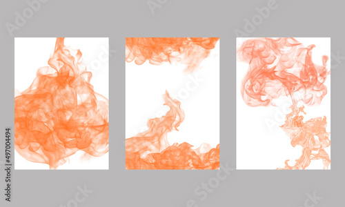 watercolor wedding invitation template brush fire