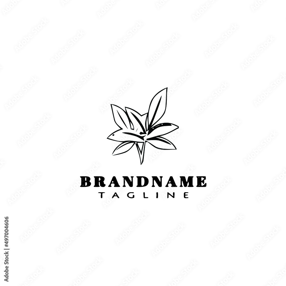 leaf logo cartoon icon design concept black isolated vector illustration leaf logo cartoon icon design concept black isolated vector illustration