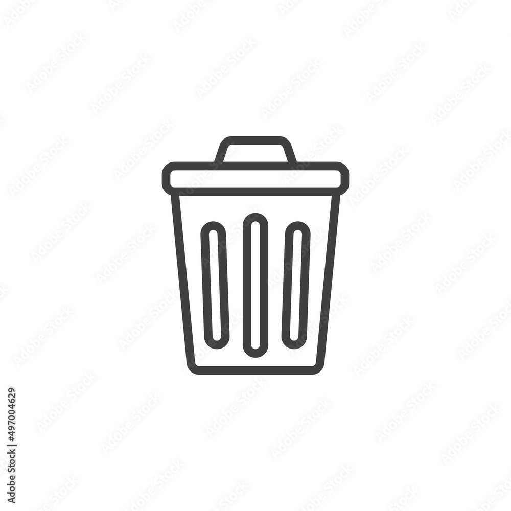 Recycle bin line icon Recycle bin line icon