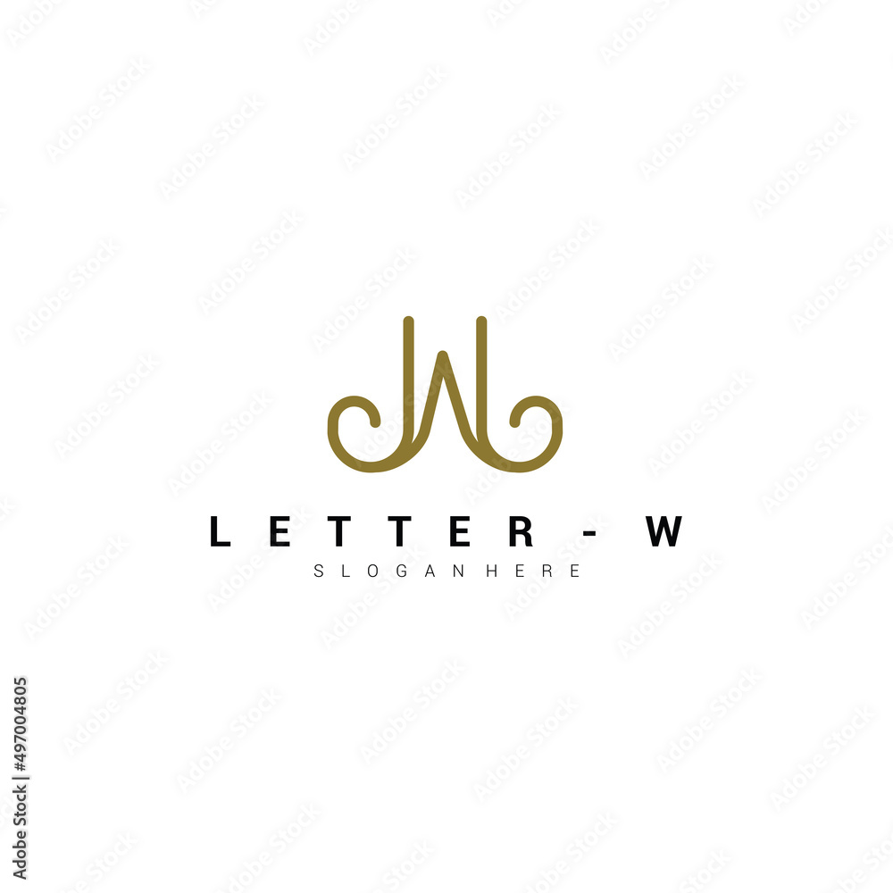 Letter w logo icon design template Premium Vector