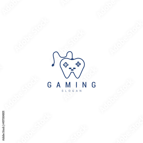Joystick or joypad gaming logo icon design template flat vector Premium