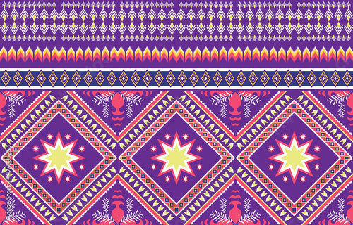 traditional thai fabric and seamless pattern