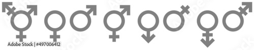 Icons Geschlechter Grau